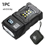 lampe torche rechargeable led usb aimantée moderne 800 lumens 10w variateur modes campingurgence