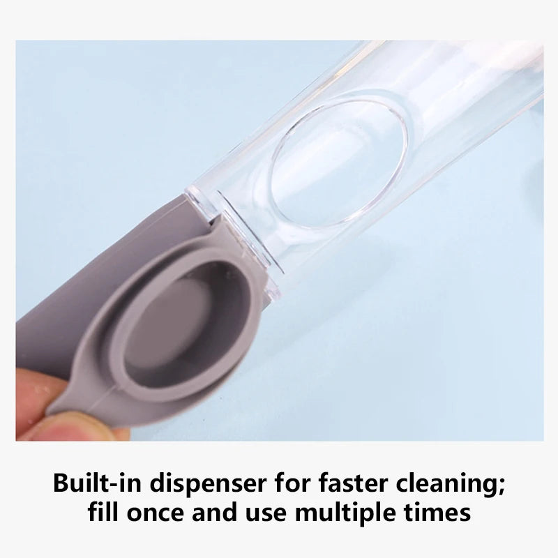 brosse vaisselle multifonctionnelle gris transparent respectueuse environnement moderne pratique non slip