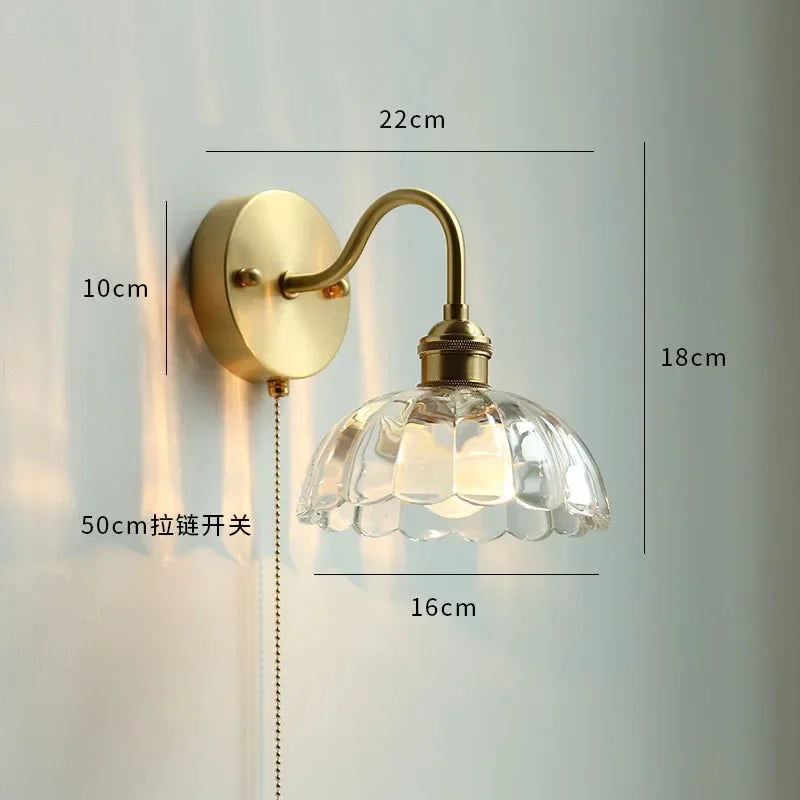 lampe murale moderne or blanc rayures verticales ampoules led cordon doré fixations vis 220v