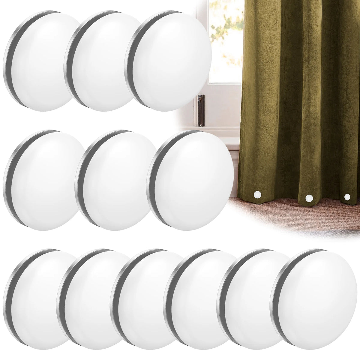 aimants magnétiques fenetre blanc gris moderne réutilisables robustes pack 12pcs 16pcs