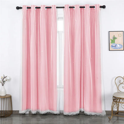 Image d'élégants rideaux de couleur rose, finement drapés et créant une atmosphère chaleureuse et accueillante dans une pièce. Ces rideaux roses, faits d'un matériau de haute qualité, ajoutent une touche de charme et de féminité à la décoration intérieure. Parfaits pour ajouter une touche de couleur et de style à n'importe quel espace.