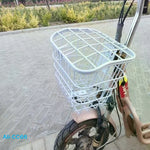 panier vélo blanc maille métallique moderne clips fixation extra large avant arrière clips