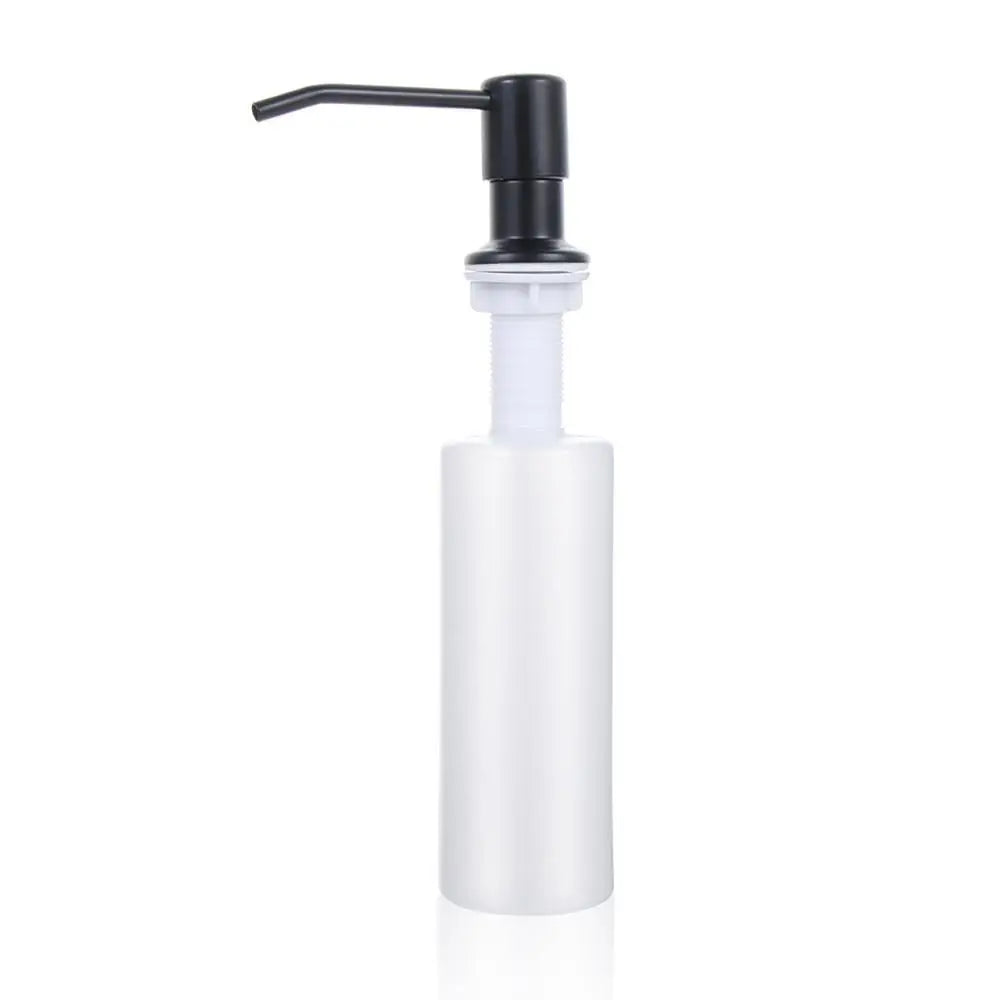 distributeur savon mousse mains plastique blanc moderne salle bain accessoire évier fixations tête pompe