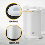 boîtes rangement bouteilles transparentes blanc noir réutilisables films accessoires modernes