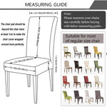 housse chaise extensible motif feuilles gris clair siège salle manger cuisine moderne