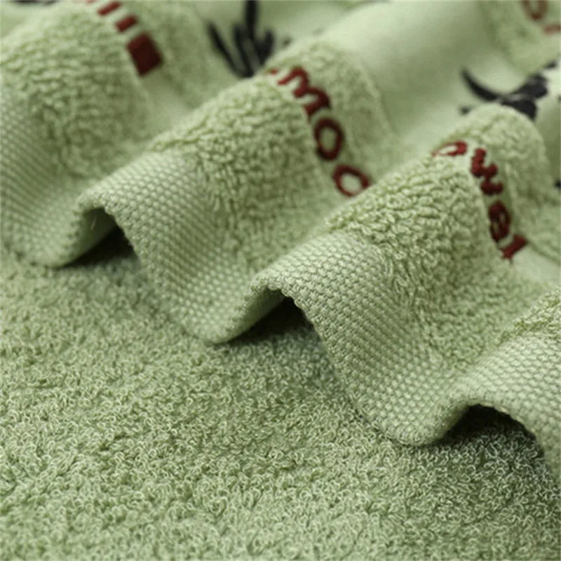 Serviette en bambou motif brodé
