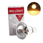 ampoule incandescente e14 classique opaque 39mm transparente rond lisse 30w