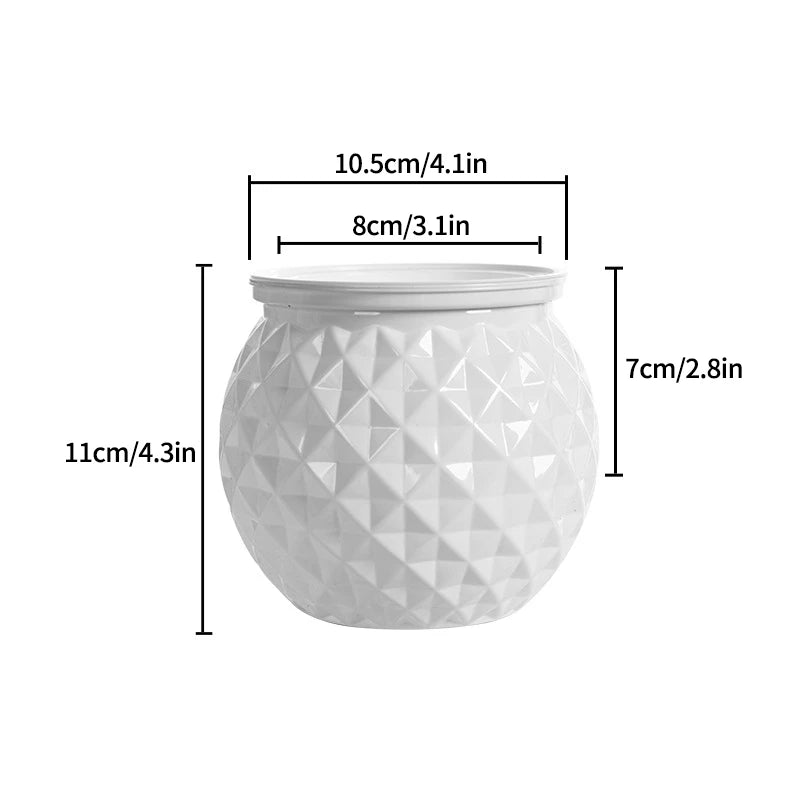 pot plante moderne blanc orange gris triangles géométriques absorbant eau fleur verteintérieur maisonadulteunisexe