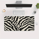 tapis souris rayures zébrées noir blanc non glissant moderne waterproof