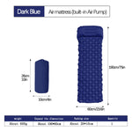 matelas gonflable camping pliant pompe main sac rangement oreiller randonnée