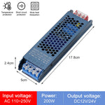 alimentation électrique led 12v 24v 100w 200w 300w 400w 500w bleu noir industrielle modernisée