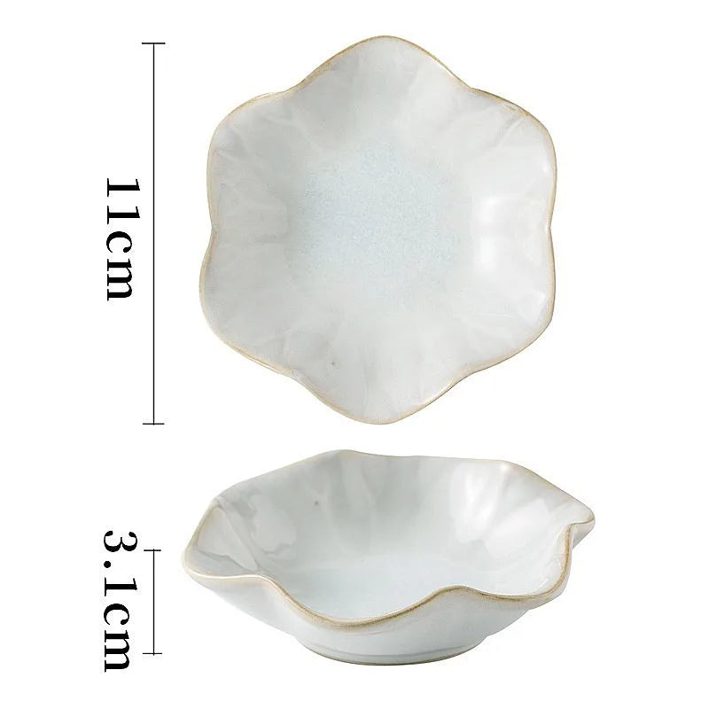 plateau bijoux céramique rose clair blanc bleu foncé motif floral moderne élégant anneaux boucles