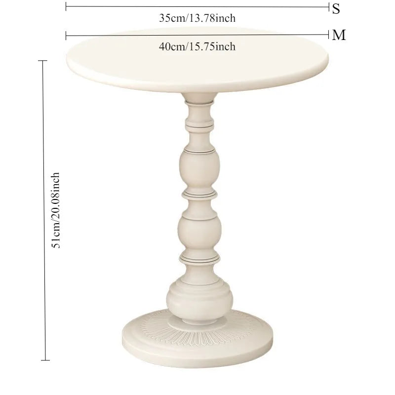 table basse rétro noire blanche nordique diamètre 35cm 40cm minimaliste sculptée salon chambre