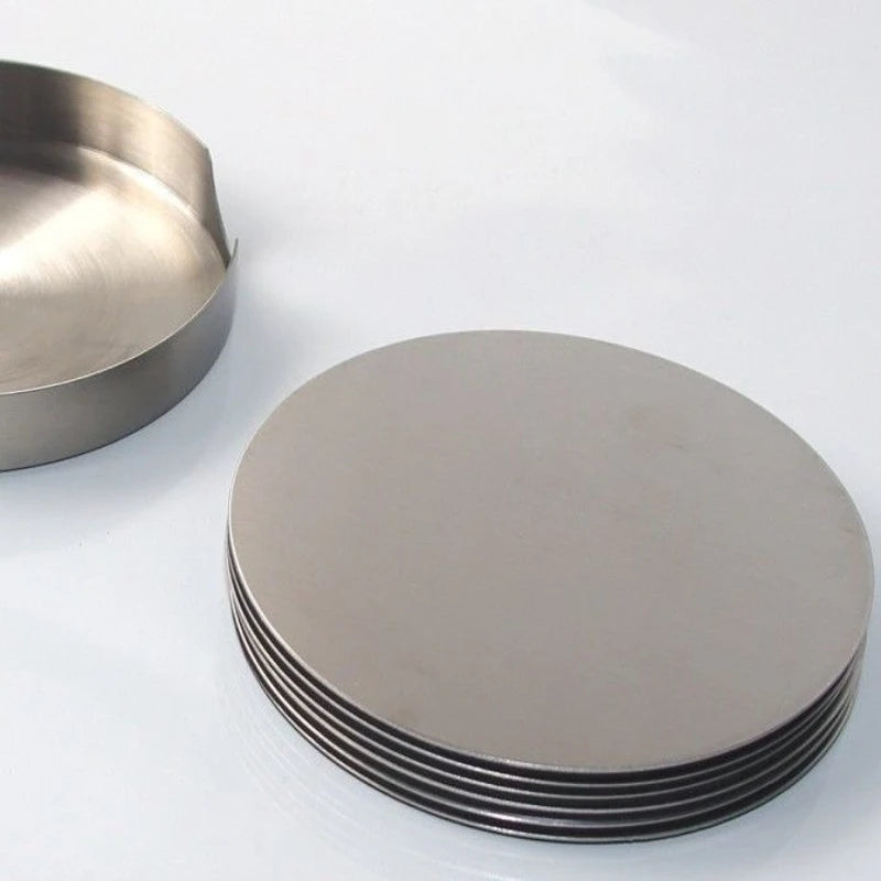 supports verres argentés modernes tapis coussinets acier inoxydable cuisine résistante chaleur table nappe