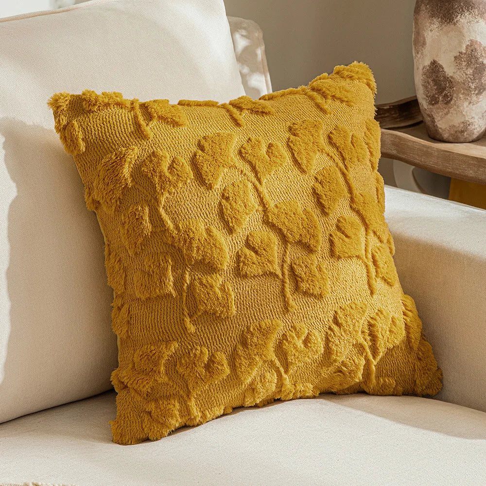 taies d'oreiller polyester feuilles d'érable orange beige halloween rustique sans rembourrage 45x45cm 50x50cm