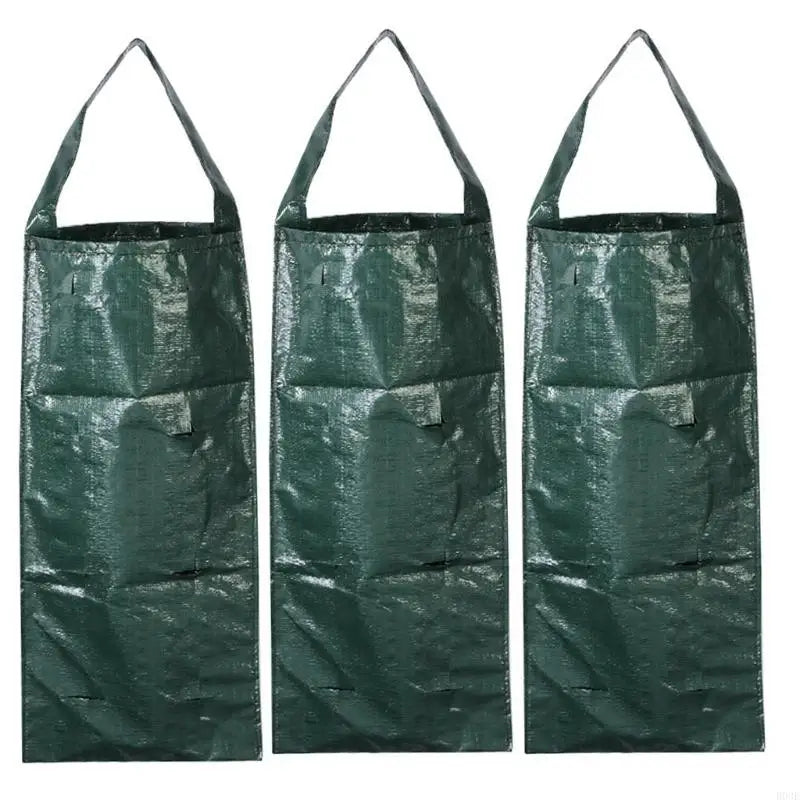 sacs culture plantes suspendus multi poches tissage vert foncé rustique jardinsVERTICALcultivain