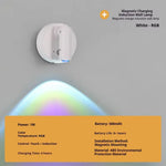 lampe murale led rechargeable détecteur mouvement blanc noir moderne bouton tactile changement couleur allumage