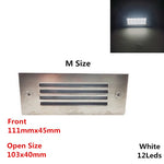 lampe sol argenté bleu rayures horizontales moderne résistante l'eau 110 240V LED 75mm
