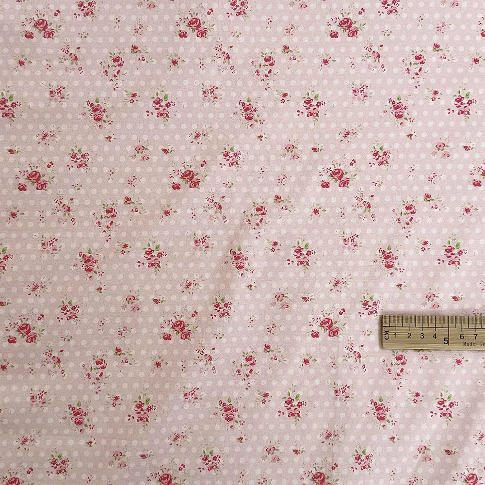 tissu popeline coton imprimé patchwork fleurs rubans carreaux vintage romantique blanc rose gris beige