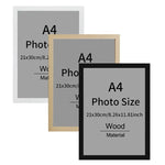 cadre photo moderne bois noir blanc minimaliste suspension 21x30cm