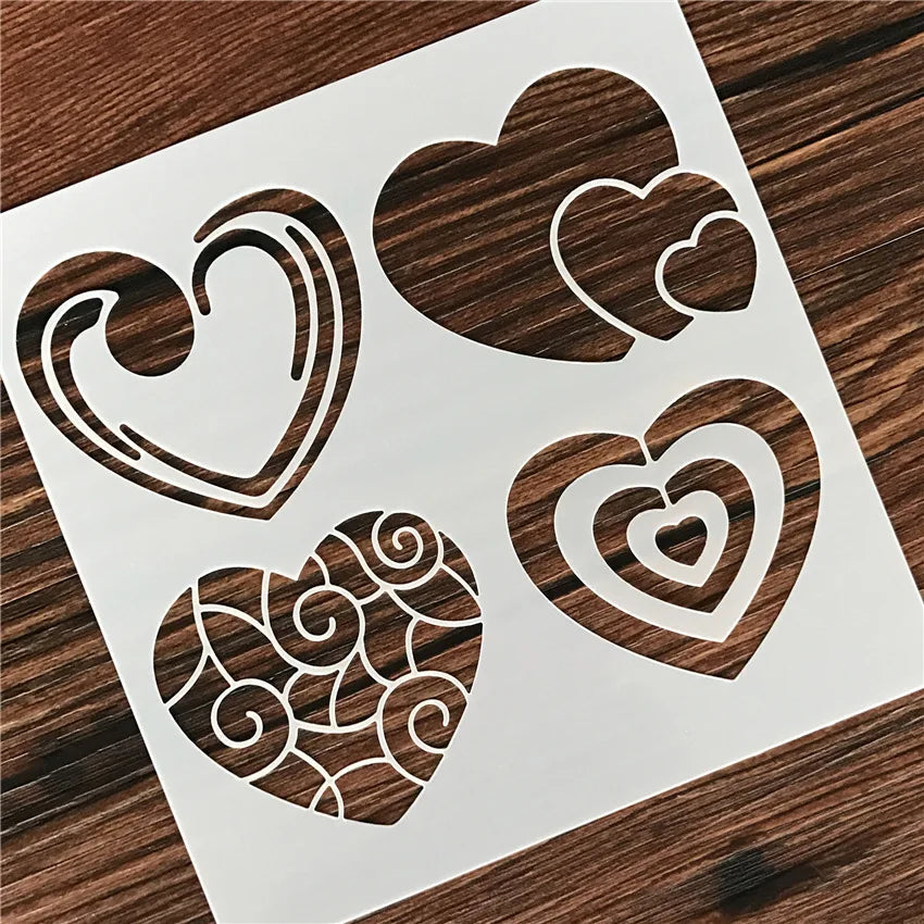 Stencil blanc motifs floraux palmiers oiseaux raisins feuilles bricolage scrapbooking decoration