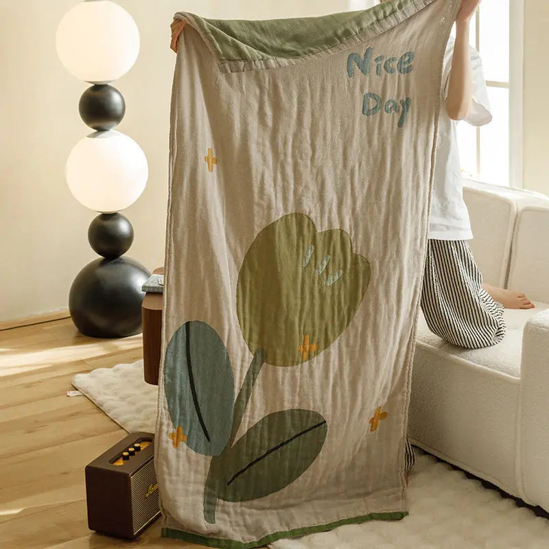 serviette bain coton dessin animé ours lapins séchage rapide moderne douce enfant toilettage grise