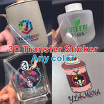 sticker 3d personnalisable noir effet relief adhésif 30 pièces moderne usage unique imperméable