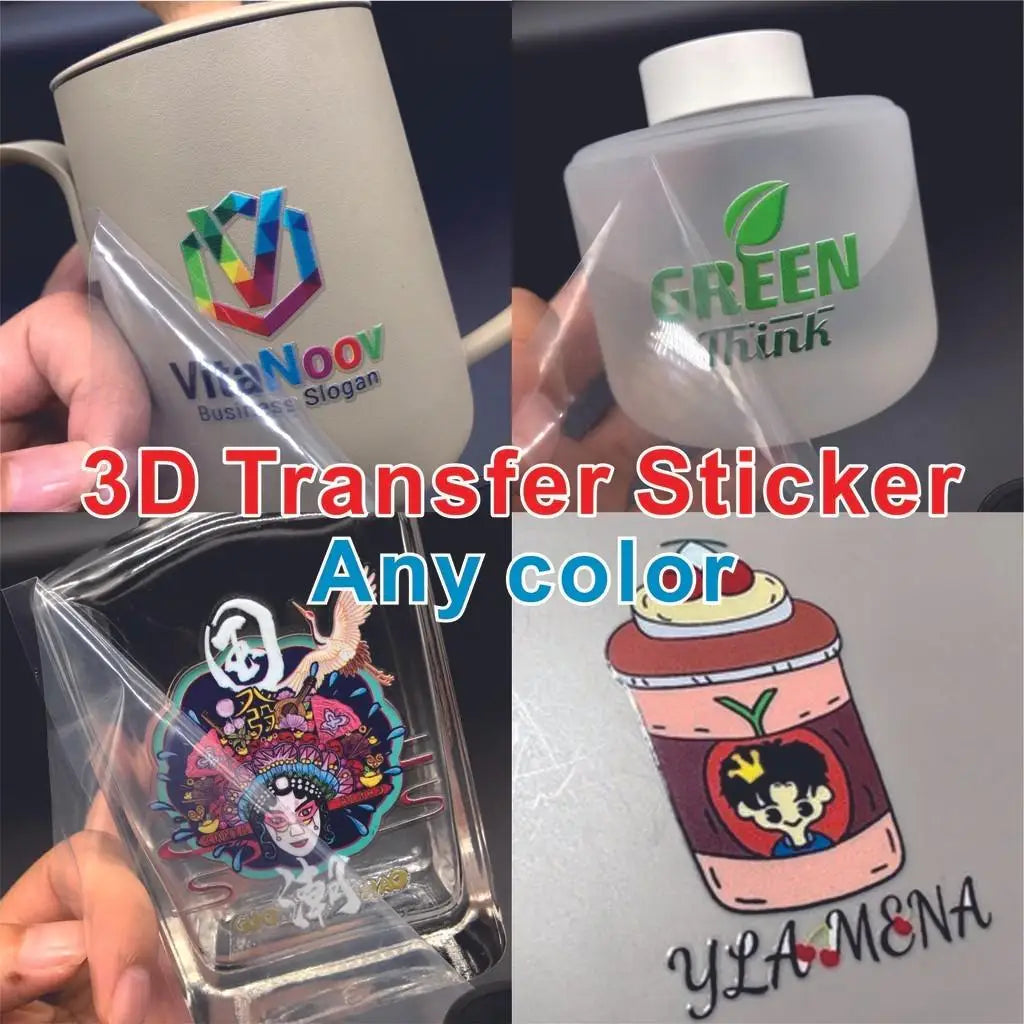 sticker 3d personnalisable noir effet relief adhésif 30 pièces moderne usage unique imperméable