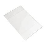 Cadre porte-étiquette acrylique blanc posé sur une table