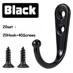 crochets murals noirs modernes vis ø4.3cm set 10 crochets vis maison cuisine salle bain