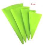 sacs pâte modeler silicone bleu clair vert fluo rose clair blanc coniques