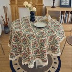 Nappe table multicolore florale classique maison fête mariage noël diamètre 60inch