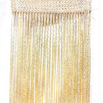rideaux modernes argentés 1m 2m franges brillantes polyester translucides chambre