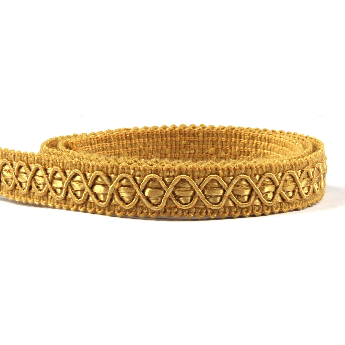 ruban decoratif dentelle geometrique doré beige classique 1cm elastic soluble echangable decoration