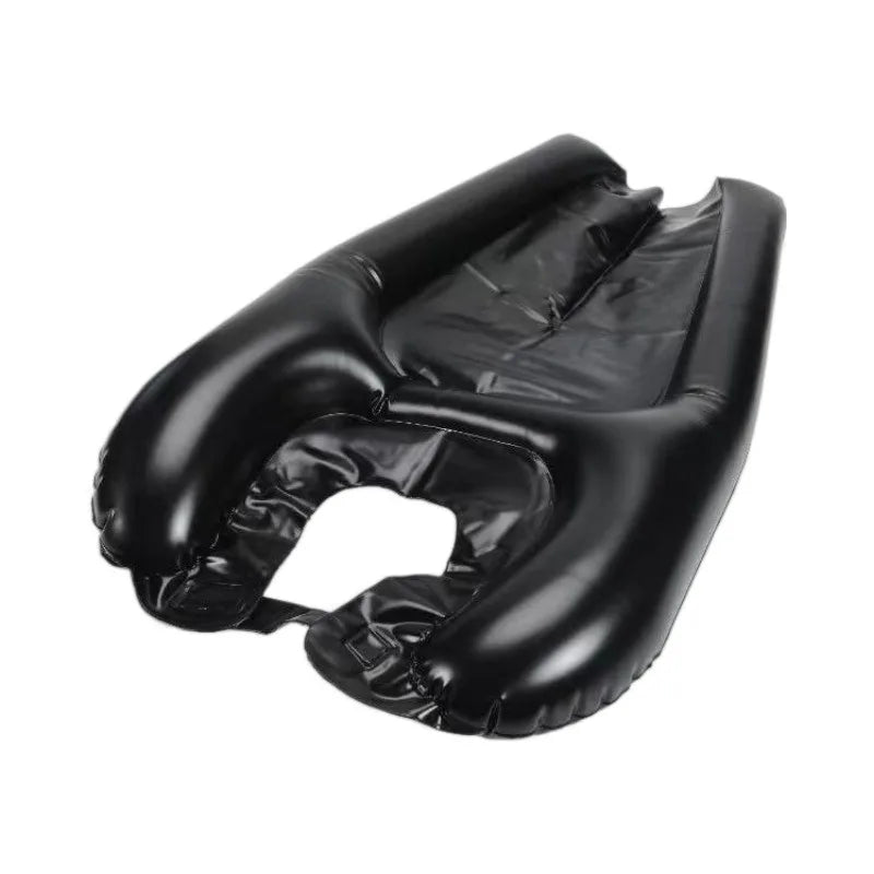 coussin gonflable noir moderne pompe main maison 60x38x10cm