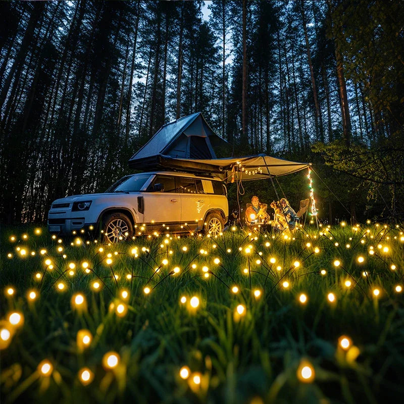 lumières solaires jardin multicolores modernes oscillantes extérieures imperméables ip65 led tiges noires