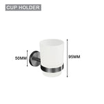 ensemble accessoires salle bain noir mat porte serviettes mural moderne métal brossé