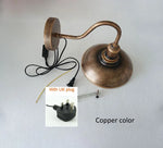 lampe murale industrielle vintage bronze noir argenté prise fixée mur adaptable cuisine salle manger