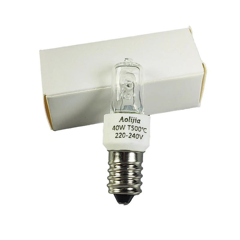 ampoules incandescence transparentes base blanche 25w 40w e14 haute temperature sèche lingre four micro