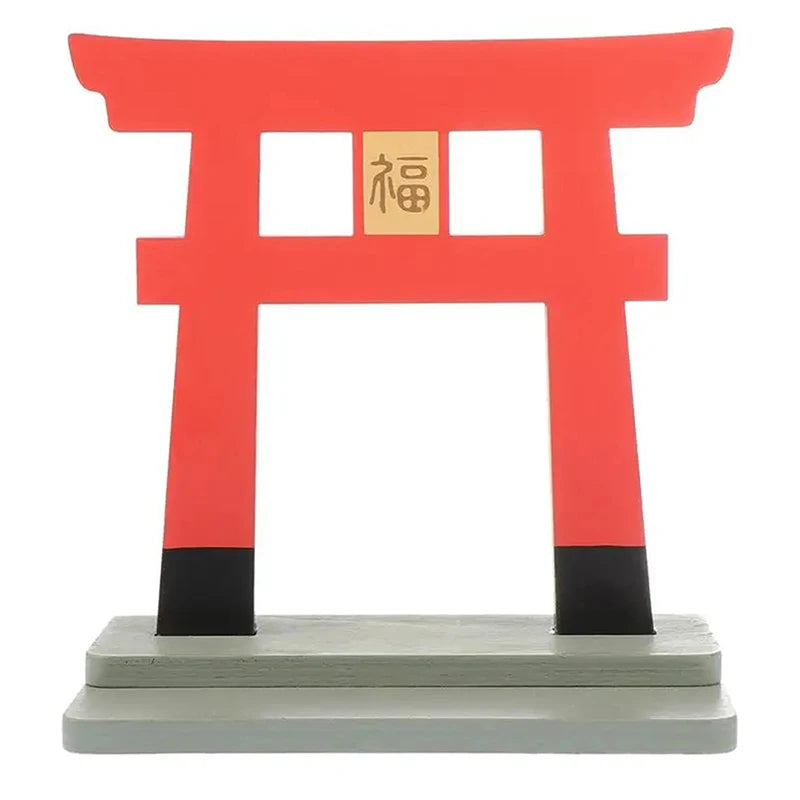 porte bois miniature japonais traditionnel décorative rouge noire figurines animaux