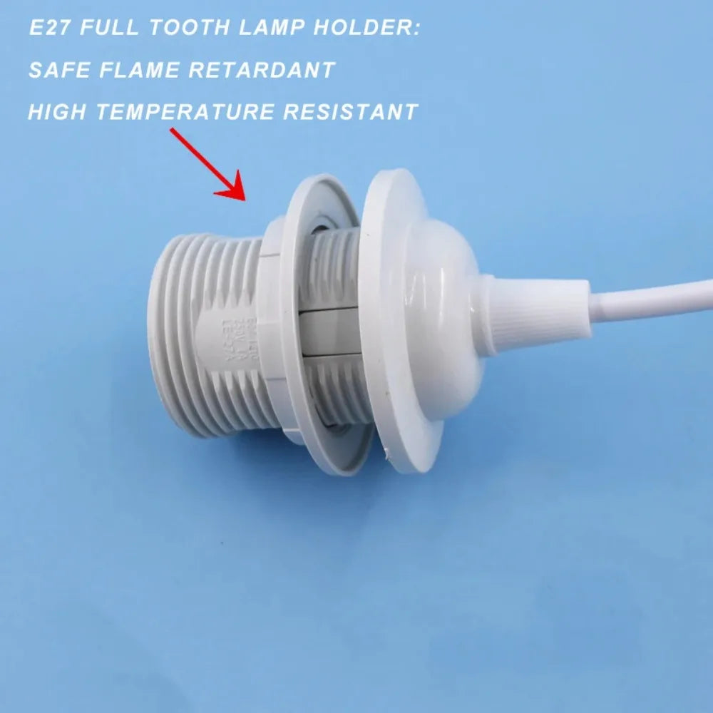 prise électrique moderne adhésive blanc noir ampoules led e27 ronde lisse opaque