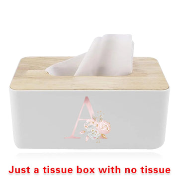boîte mouchoirs bois blanc fleurs roses décoration maison moderne minimaliste porte serviette