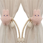 attache cordon fenêtre teddy bear mignon décoration maison tissu doux couleur beige marron clair