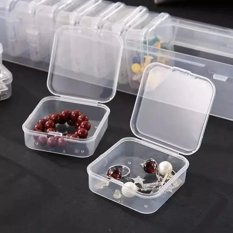 boîtes rangement transparentes modernes empilables couvercle clips portables bijoux 4.3cm 4.3cm 2cm