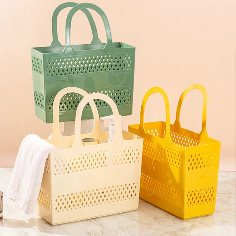 panier rangement vert jaune beige mailles losanges moderne utilitaire serviettes tulipes diffuseur arômes flacons