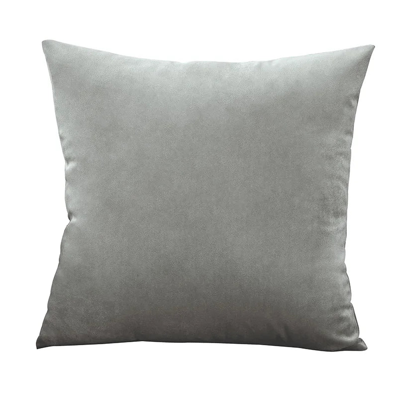 housse coussin carrée velours uni canapé salon décoration maison 45x45cm