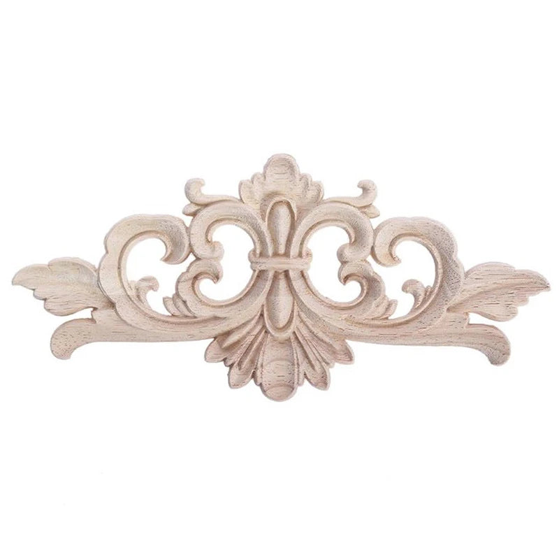 applique murale bois sculpté floral baroque beige opaque decoration interieur