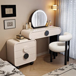 maquillage moderne beige clair tiroirs miroir tabouret tapis assemblage 80 100 120cm