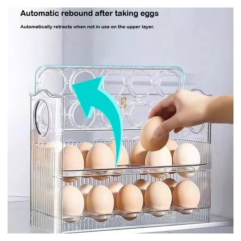 boîte œufs transparente moderne rayures verticales poignées qualité alimentaire plastique