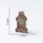 horloges miniatures vintage accessoires résine orange noir marron jaune classiques détaillées aiguilles cadres motifs